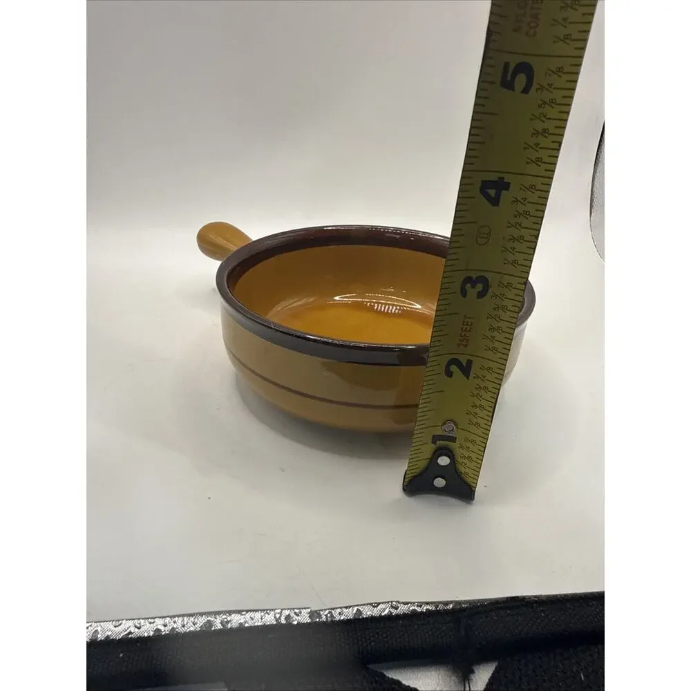 Vintage K.K. Noritake Stoneware Single Handle Soup Bowl 5” *